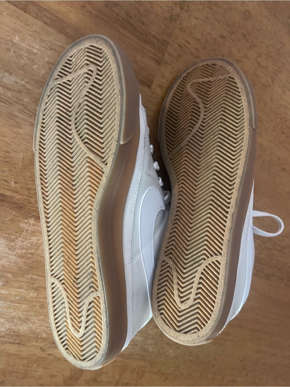 Nike Women’s Court Legacy Next Sneakers in Cream and White with Gum Sole - Picture 7 of 13